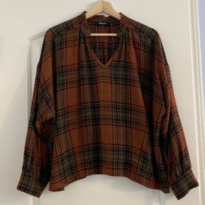 Madewell V-neck, drapey blouse